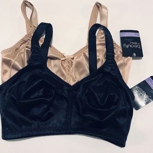 Beauty by Bali 34DD Bras one Black one Beige